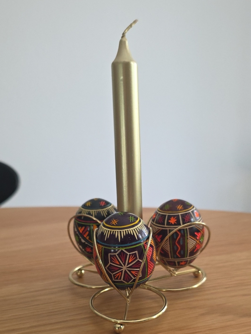 traditional Ukrainian Pysanky Easter eggs/candel Holder